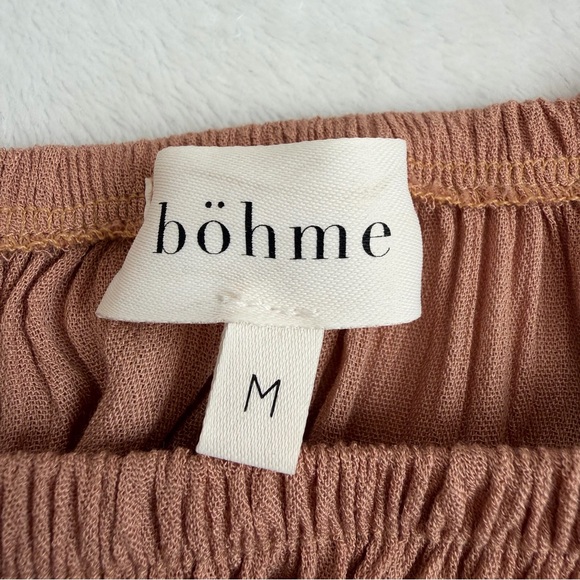 Bohme Nicolette Terracotta Maxi Dress with Puff Sleeves - Picture 8 of 11